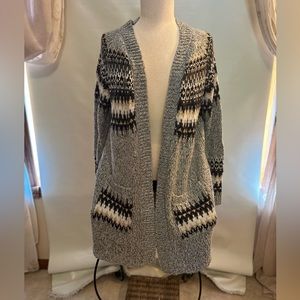 Maurices grey and green striped pattern cardigan Size L